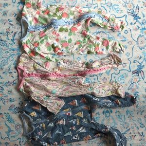 Lot of 3 Mud Pie 6-9M zipper footie sleepers